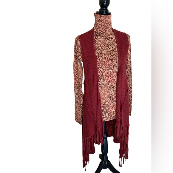 Tonian Sweaters - Tonian NWOT Long  Fringed Sweater Vest